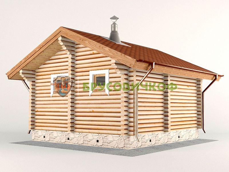 Общий вид деревянной бани